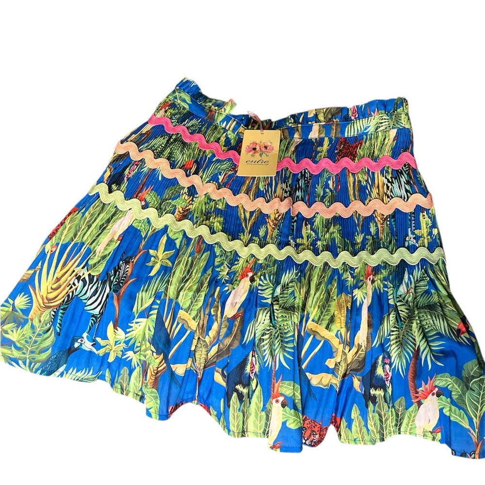 NWT ENTRO Ruffle Safari Skirt